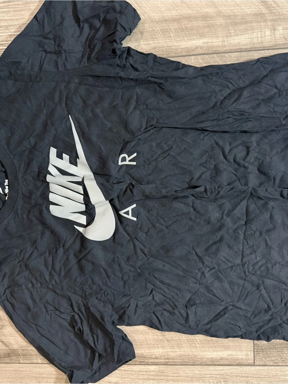 Nike Kids Short-Sleeve Graphic Tees — Black & White with Multicolor Logo